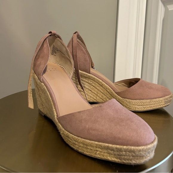 Target A New Day Pink Espadrilles Wedge Heels, Size 9.5 - Picture 3 of 9